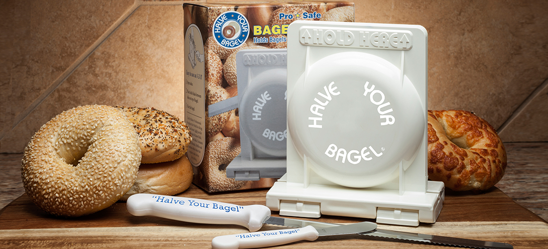 Halve Your Bagel Pro Safe Bagel Slicer Halve Your Bagel Pro Safe Bagel Slicer